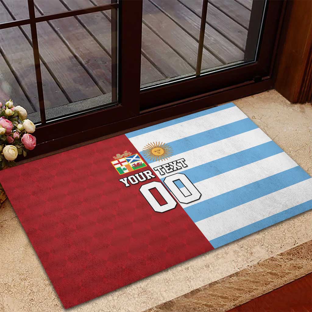 Custom British Lions-Argentina Rubber Doormat Sporty Style
