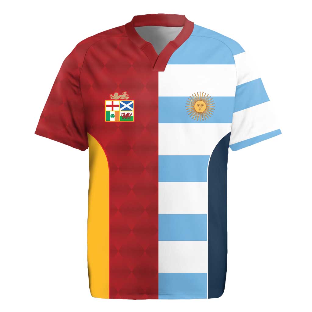 Custom British Lions-Argentina Rugby Jersey Sporty Style