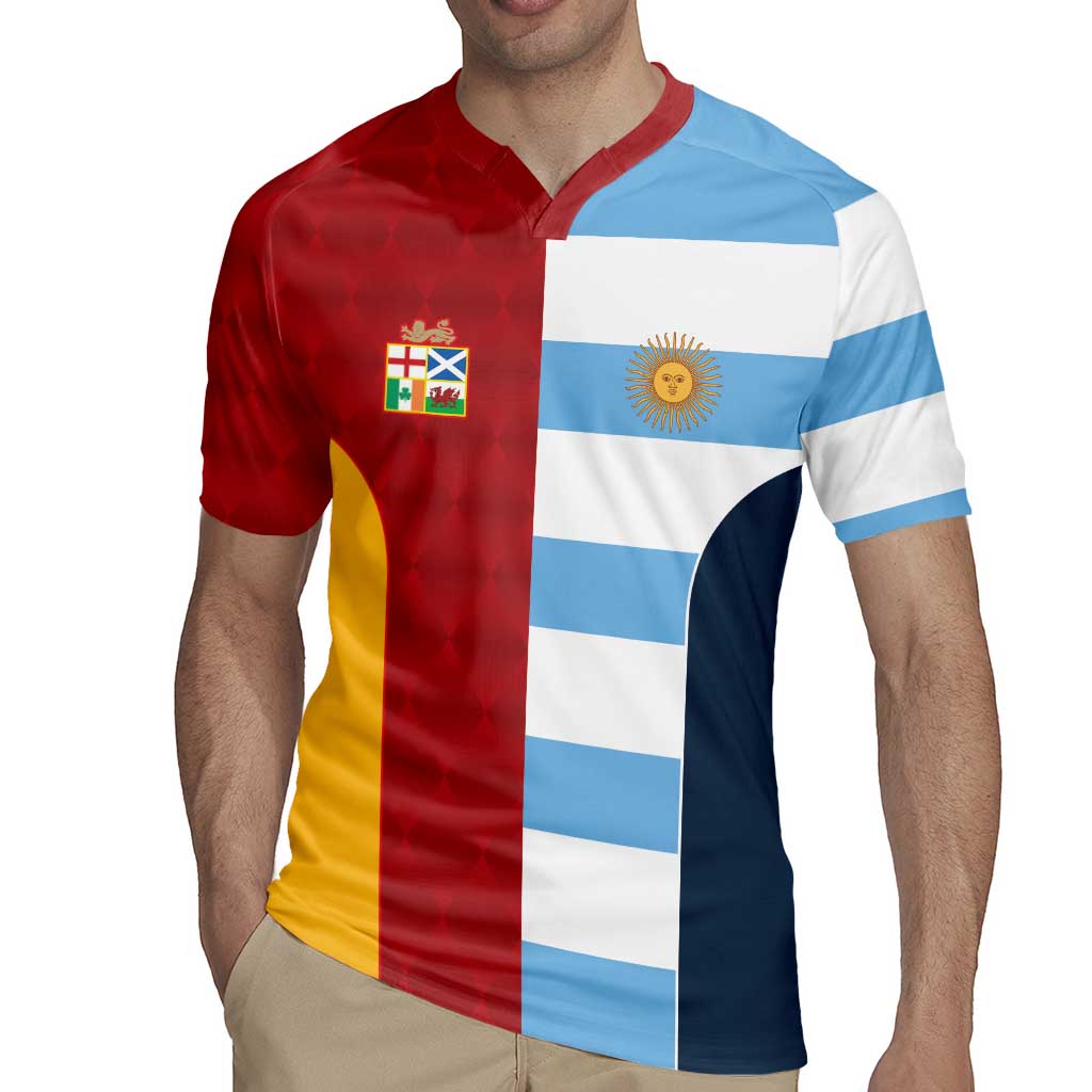 Custom British Lions-Argentina Rugby Jersey Sporty Style