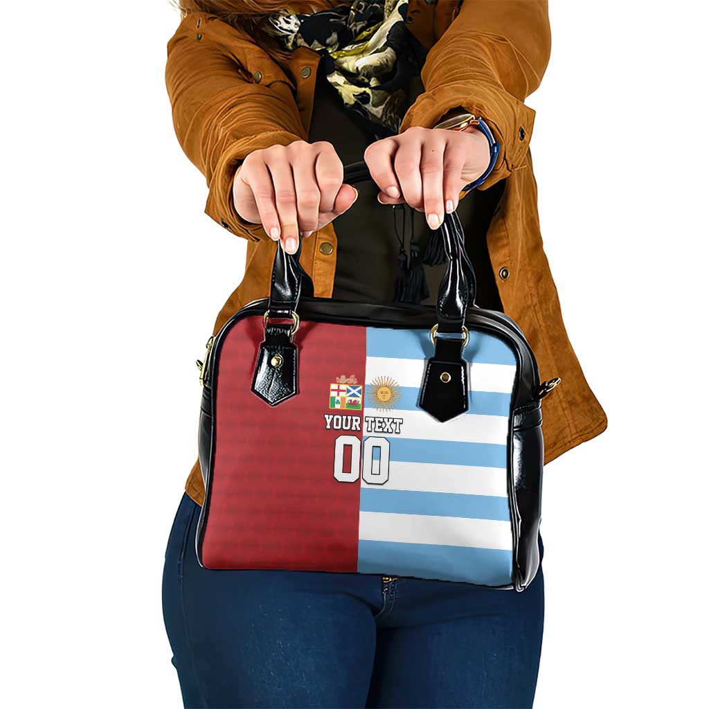 Custom British Lions-Argentina Shoulder Handbag Sporty Style
