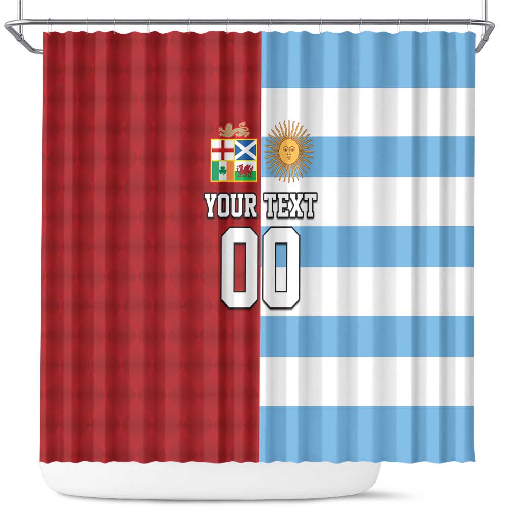 Custom British Lions-Argentina Shower Curtain Sporty Style