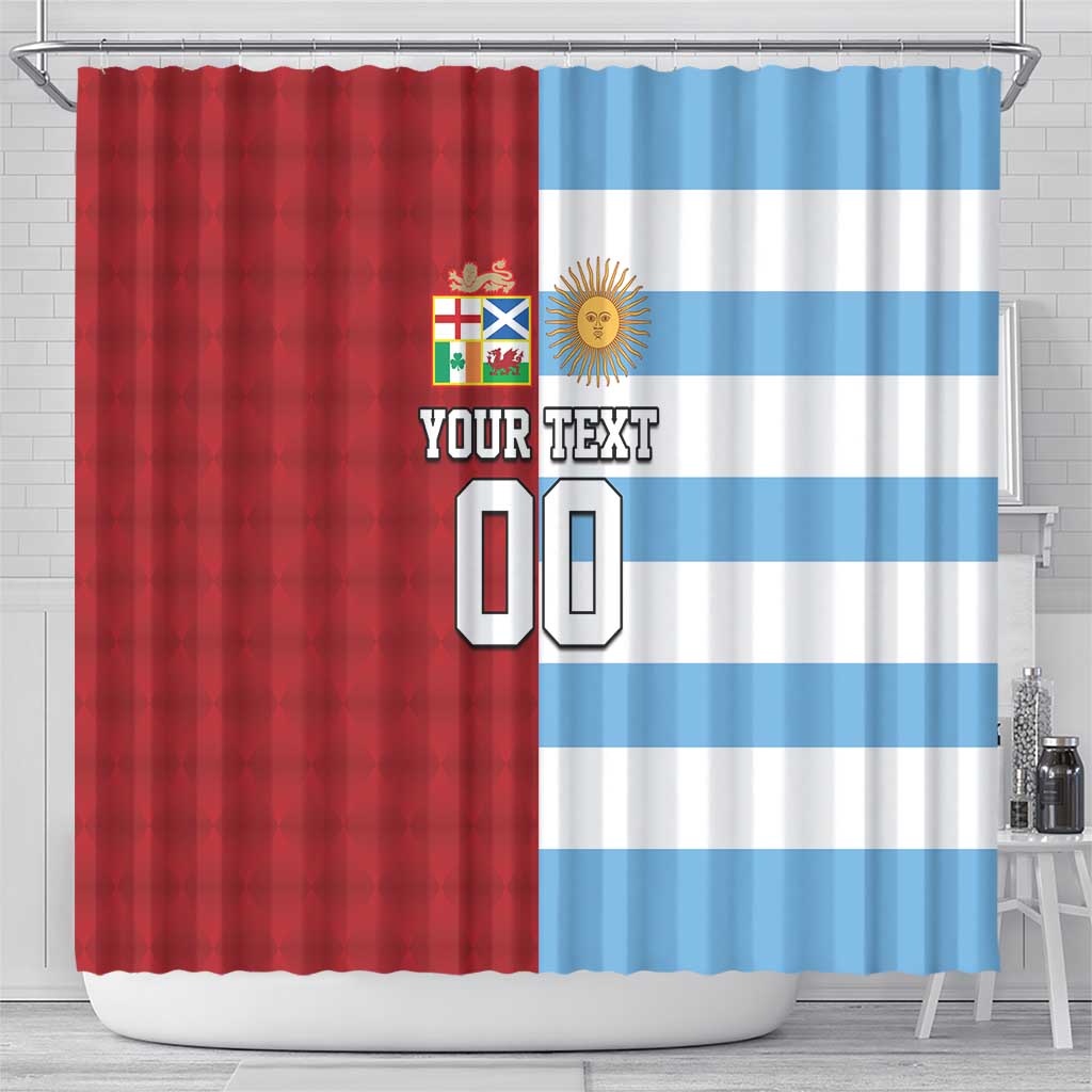 Custom British Lions-Argentina Shower Curtain Sporty Style
