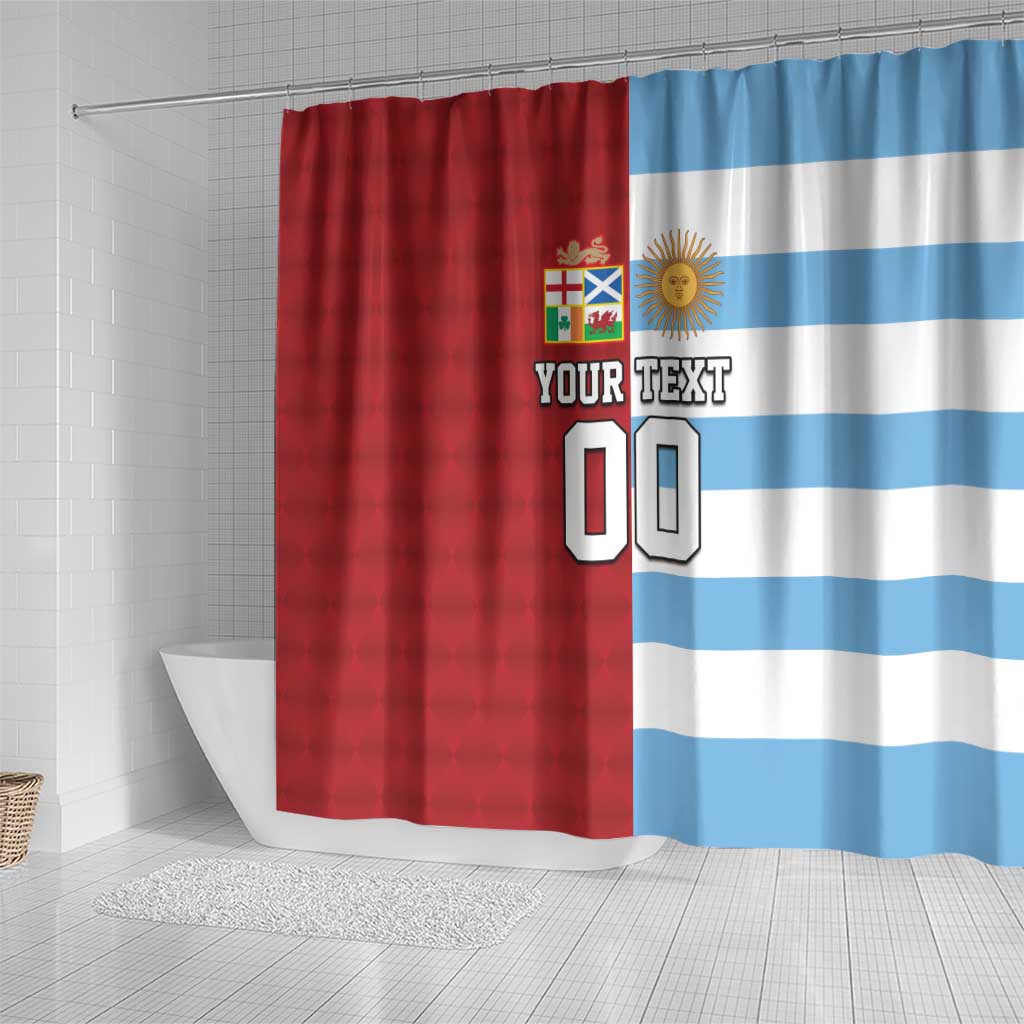 Custom British Lions-Argentina Shower Curtain Sporty Style