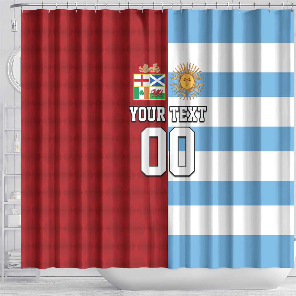 Custom British Lions-Argentina Shower Curtain Sporty Style