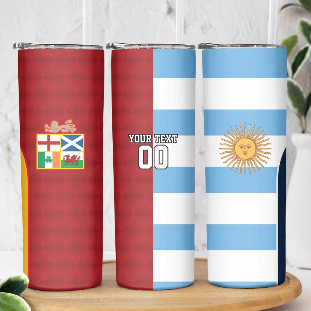 Custom British Lions-Argentina Skinny Tumbler Sporty Style