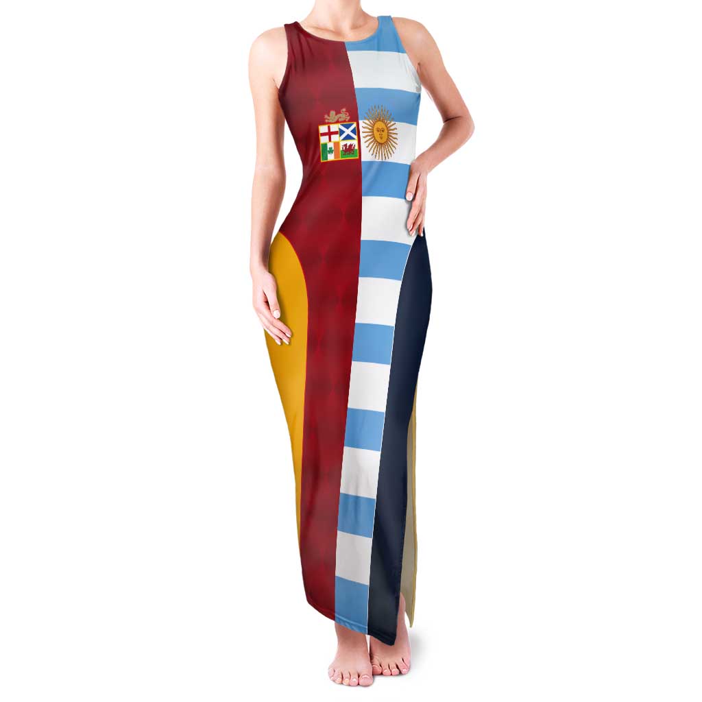 Custom British Lions-Argentina Tank Maxi Dress Sporty Style