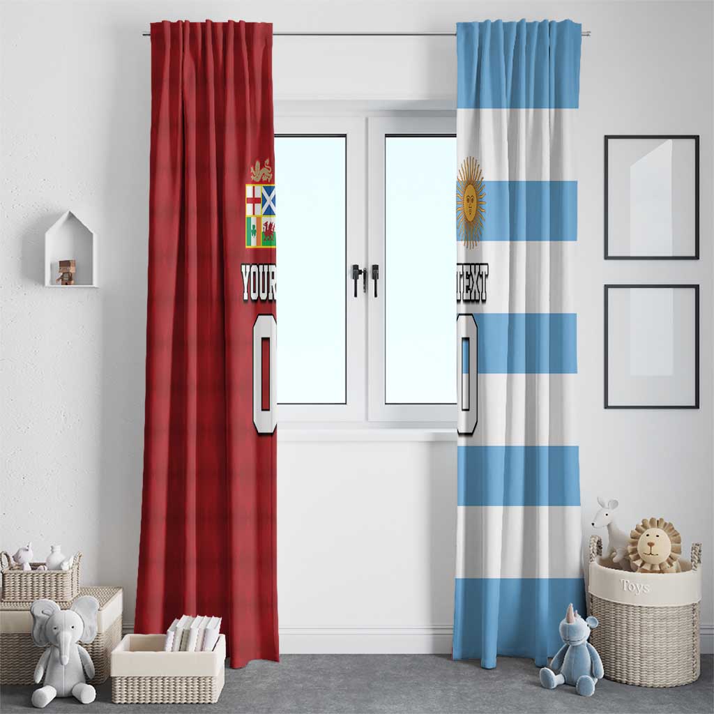 Custom British Lions-Argentina Window Curtain Sporty Style