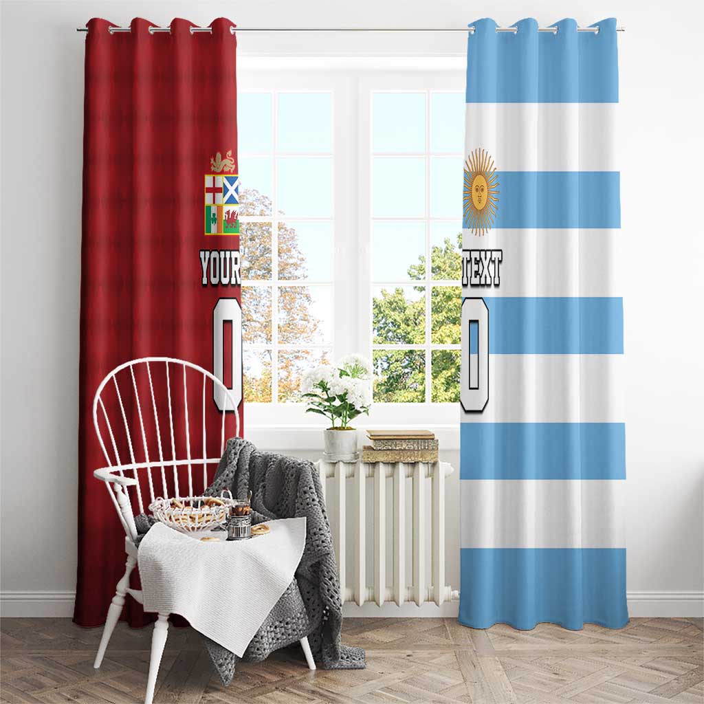 Custom British Lions-Argentina Window Curtain Sporty Style
