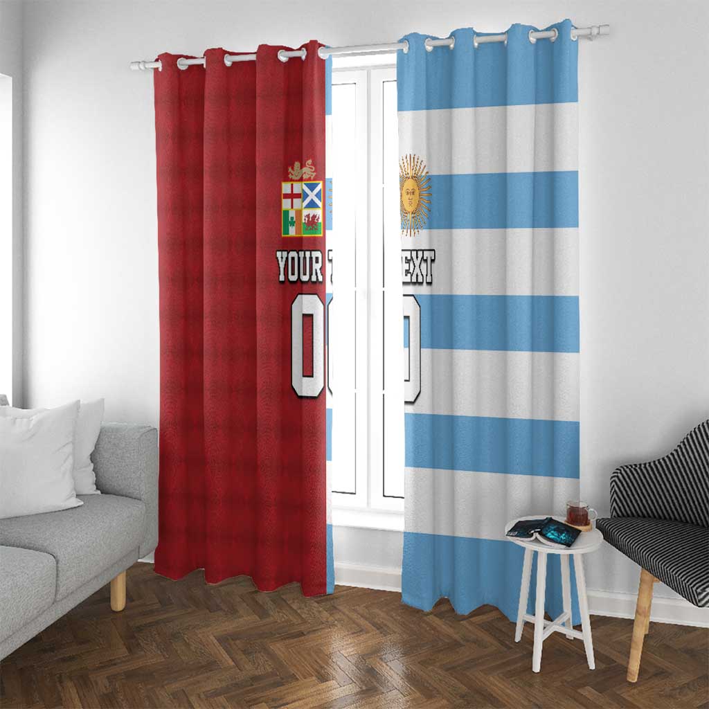 Custom British Lions-Argentina Window Curtain Sporty Style
