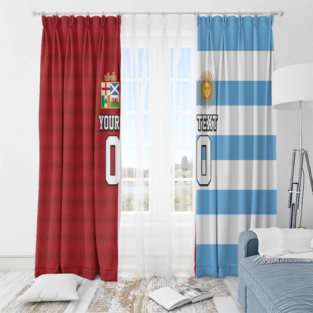 Custom British Lions-Argentina Window Curtain Sporty Style