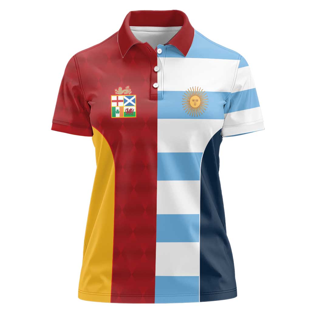 Custom British Lions-Argentina Women Polo Shirt Sporty Style
