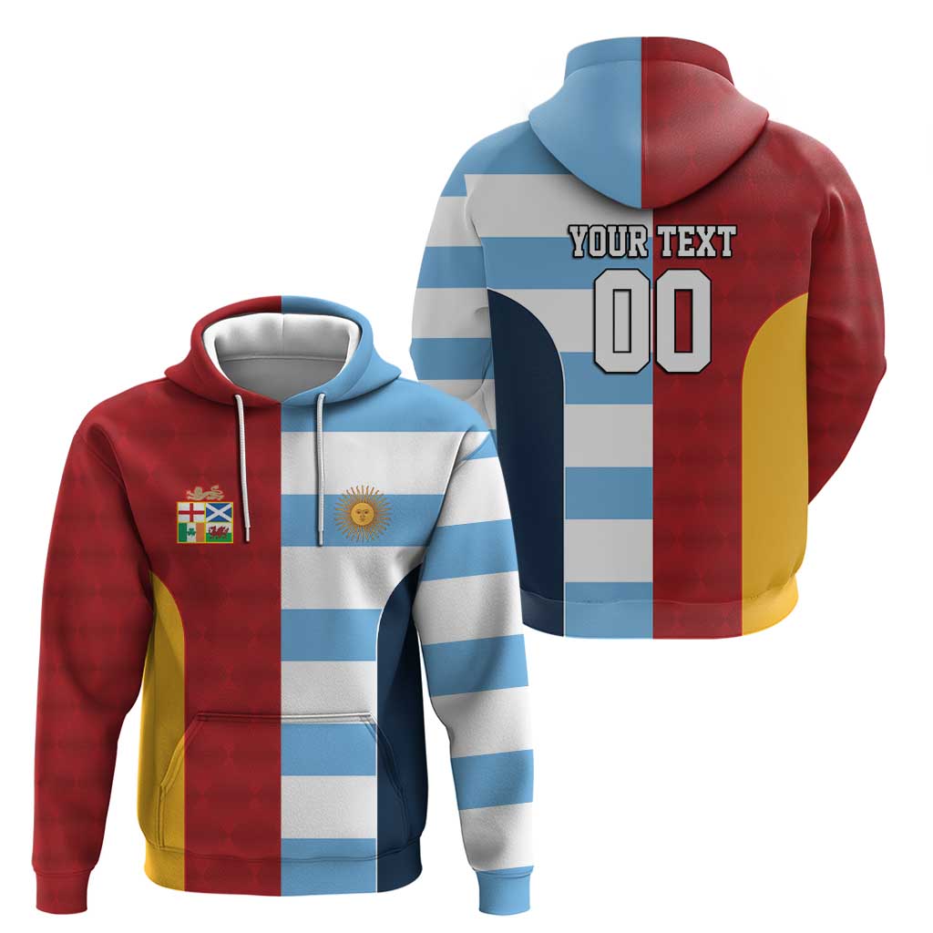 Custom British Lions-Argentina Zip Hoodie Sporty Style