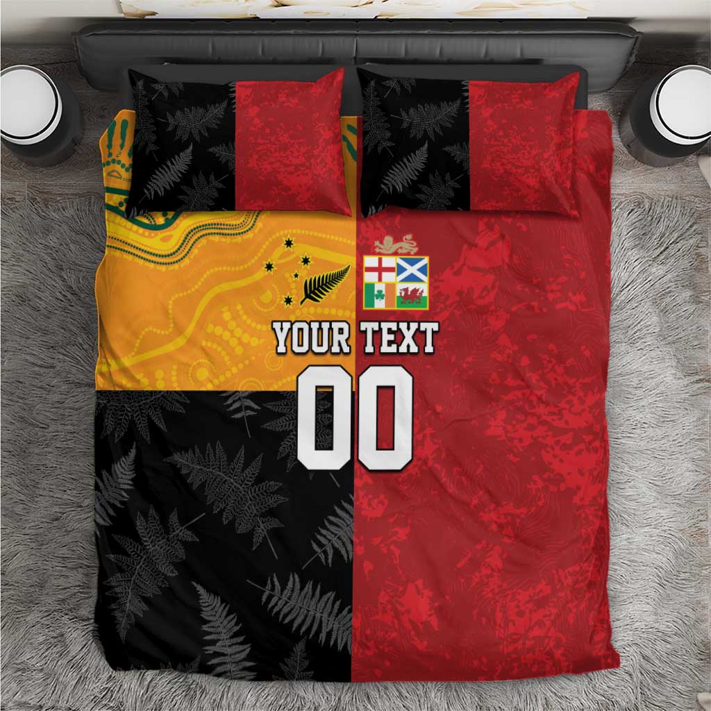 Custom British Lions-AUNZ Bedding Set Australia-New Zealand Indigenous Motif