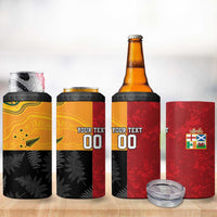 Custom British Lions-AUNZ 4 in 1 Can Cooler Tumbler Australia-New Zealand Indigenous Motif