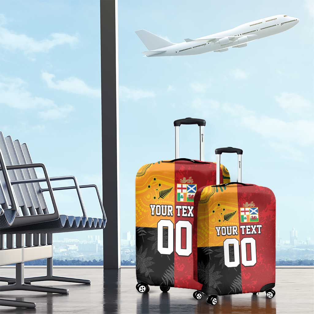 Custom British Lions-AUNZ Luggage Cover Australia-New Zealand Indigenous Motif