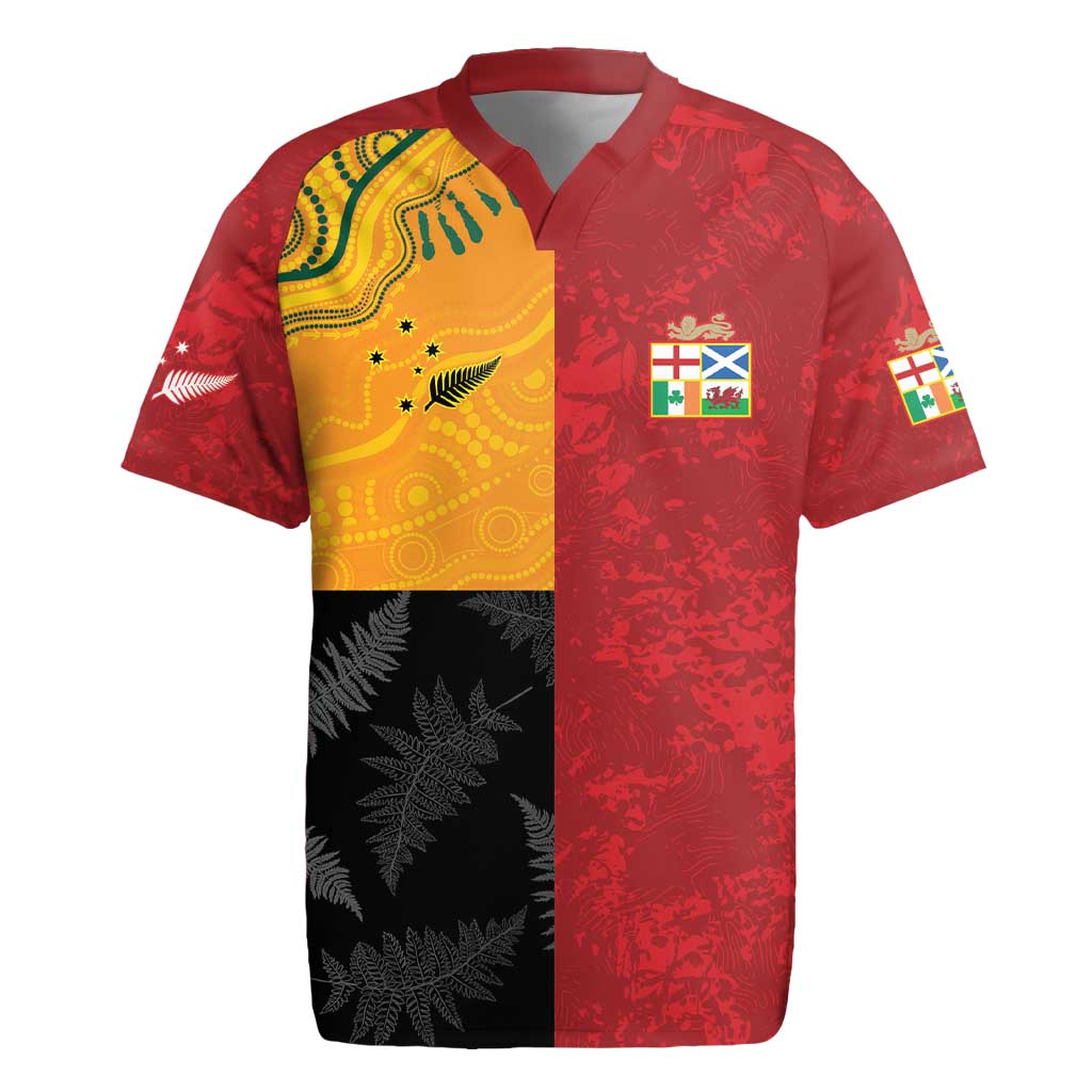 Custom British Lions-AUNZ Rugby Jersey Australia-New Zealand Indigenous Motif