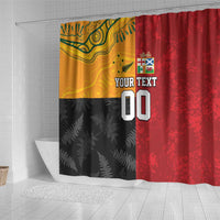 Custom British Lions-AUNZ Shower Curtain Australia-New Zealand Indigenous Motif