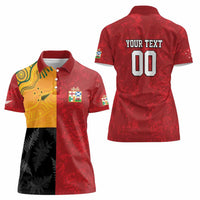 Custom British Lions-AUNZ Women Polo Shirt Australia-New Zealand Indigenous Motif