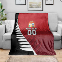 Custom British Lions New Zealand Blanket Half Black Fern