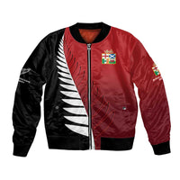 Custom British Lions New Zealand Bomber Jacket Half Black Fern