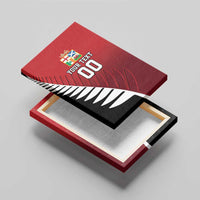 Custom British Lions New Zealand Canvas Wall Art Half Black Fern