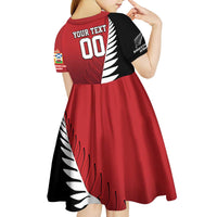 Custom British Lions New Zealand Kid Short Sleeve Dress Half Black Fern