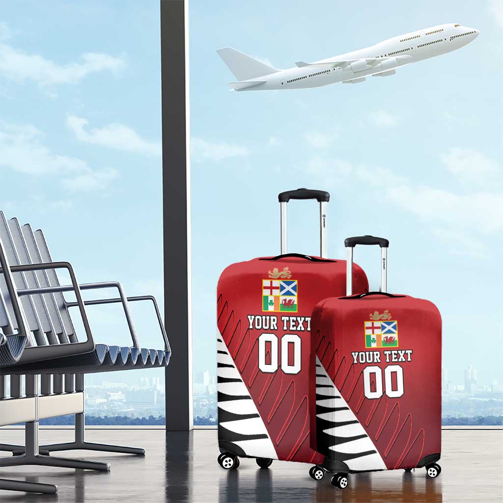Custom British Lions New Zealand Luggage Cover Half Black Fern