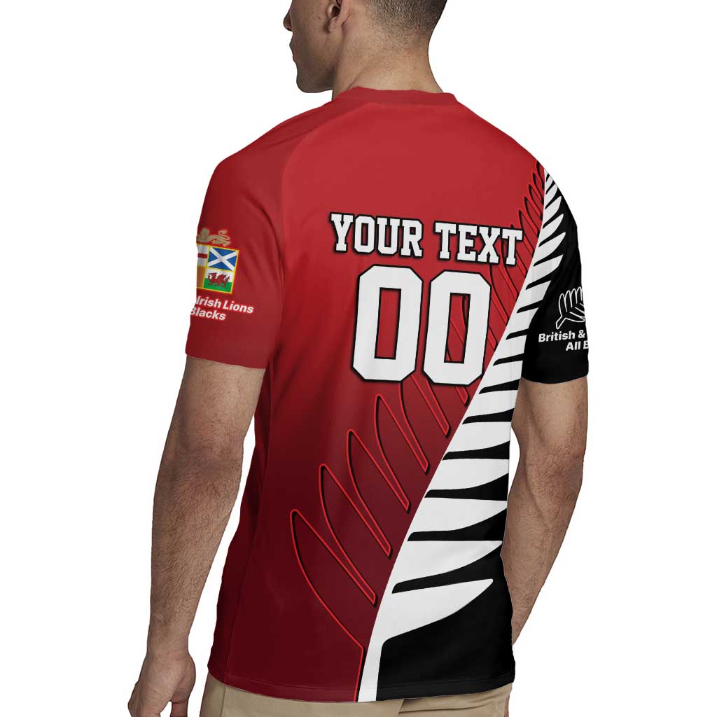 Custom British Lions New Zealand Rugby Jersey Half Black Fern