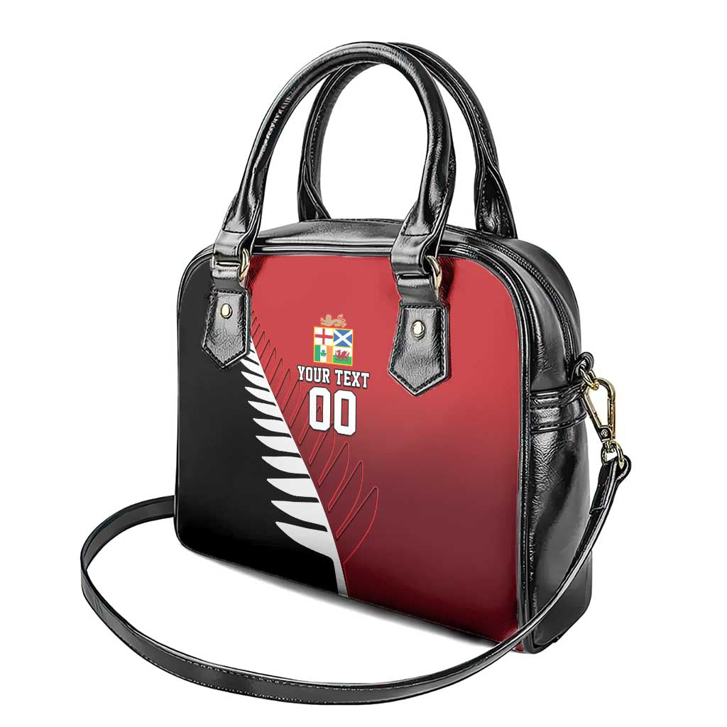Custom British Lions New Zealand Shoulder Handbag Half Black Fern