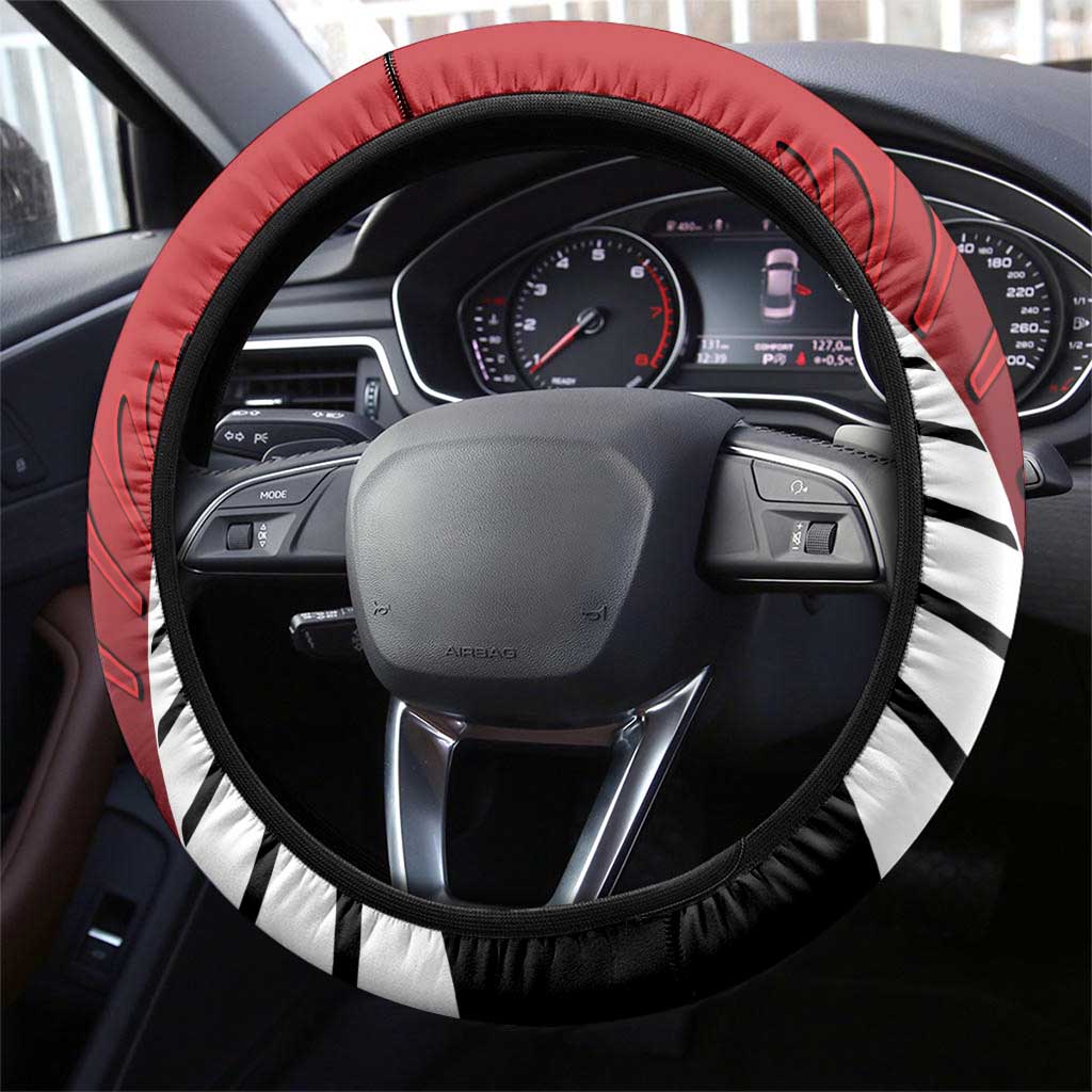 British Lions New Zealand Steering Wheel Cover Half Black Fern
