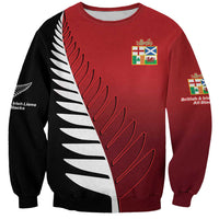 Custom British Lions New Zealand Sweatshirt Half Black Fern