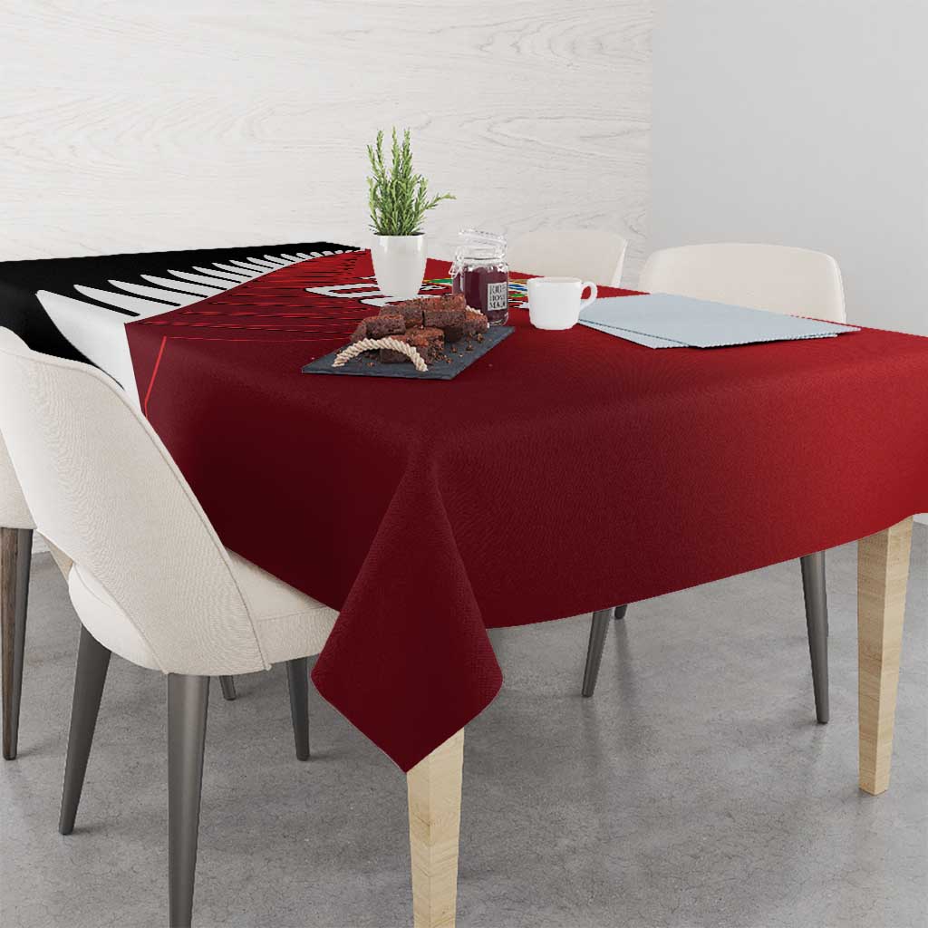 Custom British Lions New Zealand Tablecloth Half Black Fern