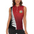 Custom British Lions New Zealand Women Sleeveless Polo Shirt Half Black Fern
