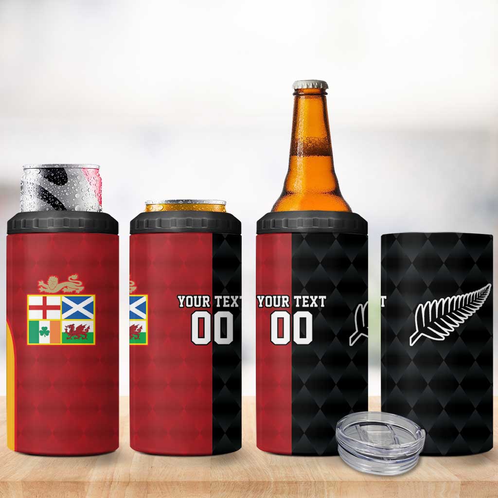 Custom British Lions New Zealand 4 in 1 Can Cooler Tumbler Sporty Style