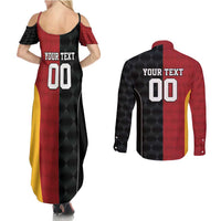 Custom British Lions New Zealand Couples Matching Summer Maxi Dress and Long Sleeve Button Shirt Sporty Style