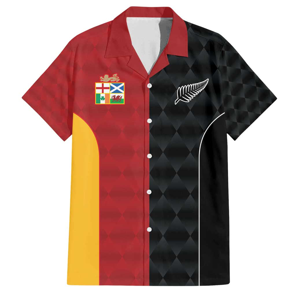 Custom British Lions New Zealand Family Matching Long Sleeve Bodycon Dress and Hawaiian Shirt Sporty Style