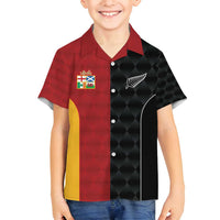 Custom British Lions New Zealand Family Matching Off Shoulder Short Dress and Hawaiian Shirt Sporty Style