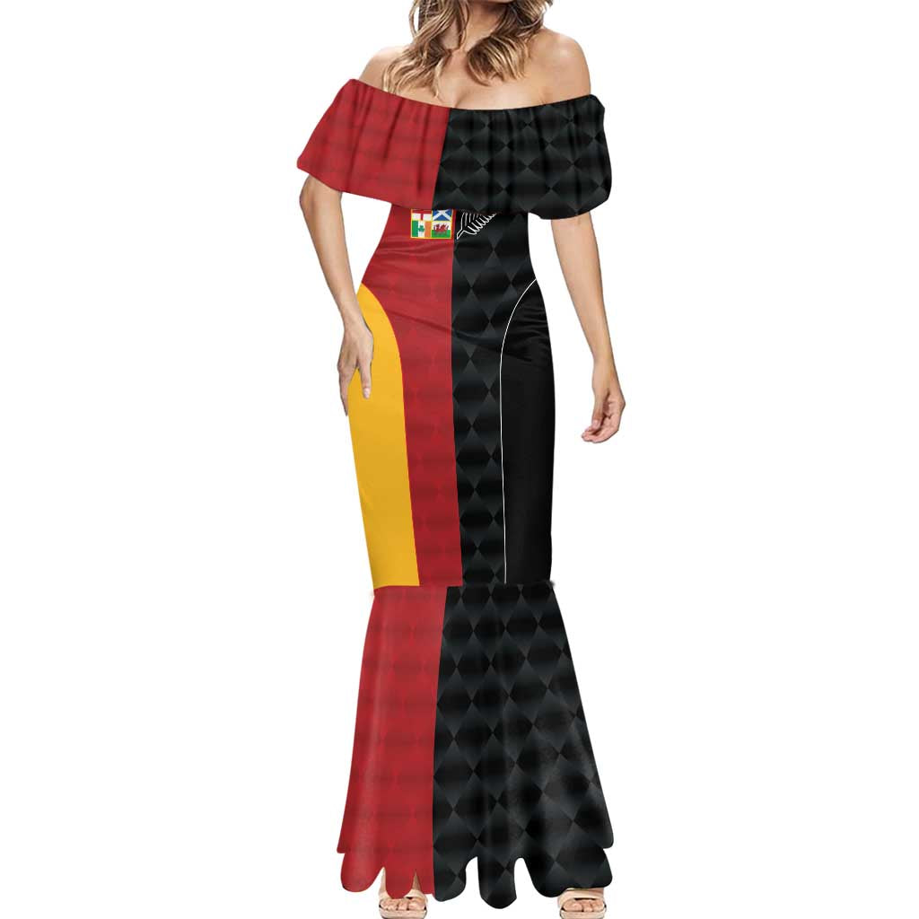 Custom British Lions New Zealand Mermaid Dress Sporty Style