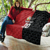 Custom British Lions New Zealand Quilt Sporty Style