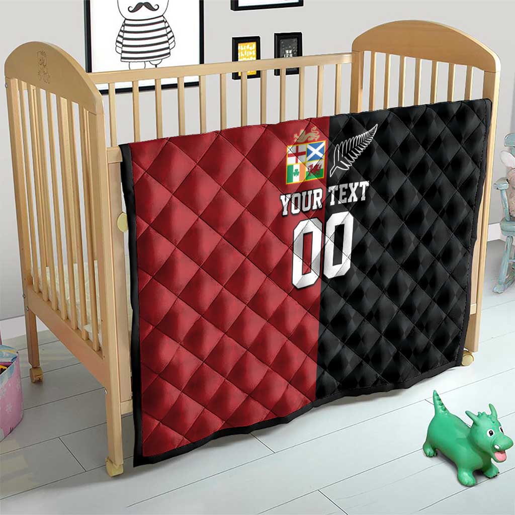 Custom British Lions New Zealand Quilt Sporty Style