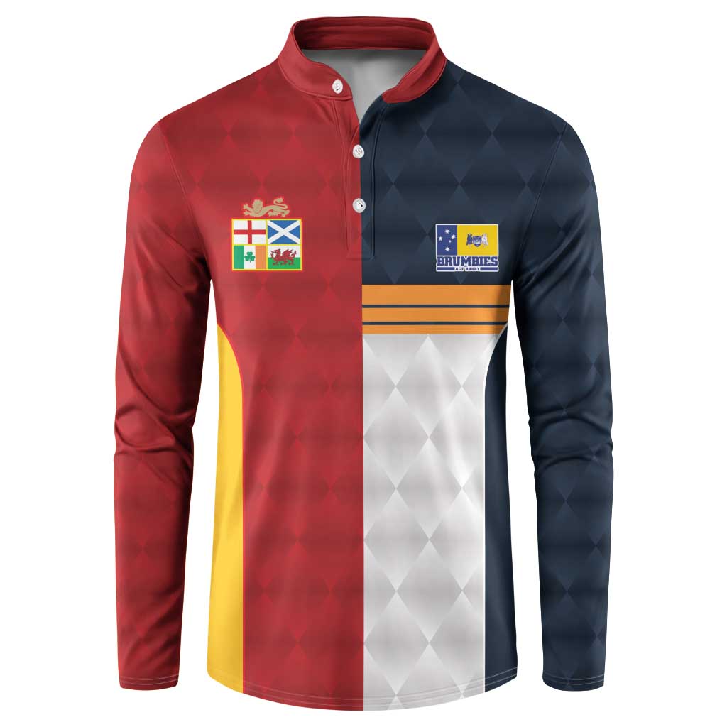 Custom British Lions Australia ACT Button Sweatshirt Sporty Style