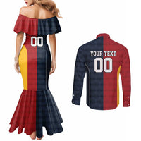 Custom British Lions Australia ACT Couples Matching Mermaid Dress and Long Sleeve Button Shirt Sporty Style