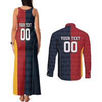 Custom British Lions Australia ACT Couples Matching Tank Maxi Dress and Long Sleeve Button Shirt Sporty Style