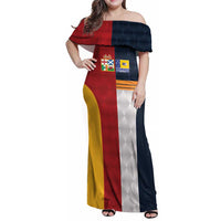 Custom British Lions Australia ACT Family Matching Off Shoulder Maxi Dress and Hawaiian Shirt Sporty Style