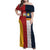 Custom British Lions Australia ACT Family Matching Off Shoulder Maxi Dress and Hawaiian Shirt Sporty Style