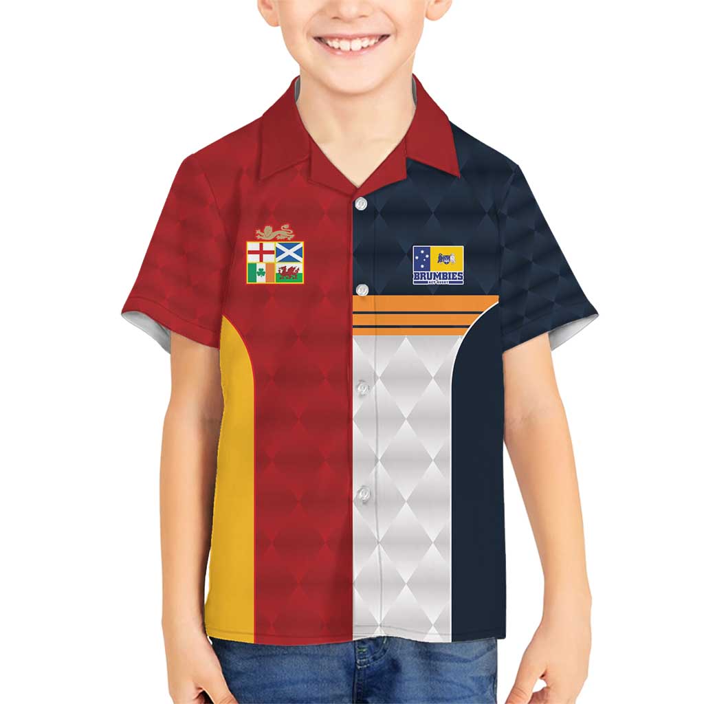 Custom British Lions Australia ACT Family Matching Off Shoulder Short Dress and Hawaiian Shirt Sporty Style