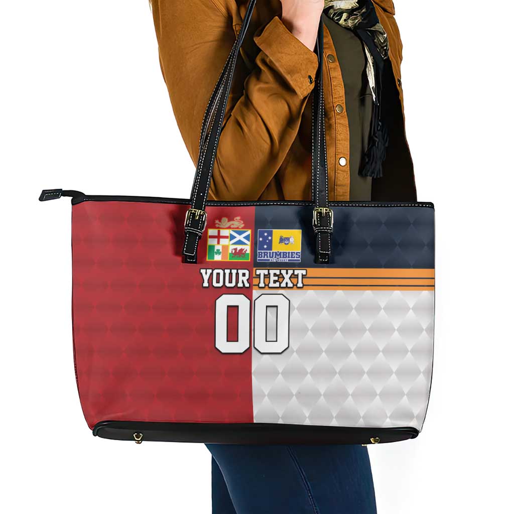 Custom British Lions Australia ACT Leather Tote Bag Sporty Style