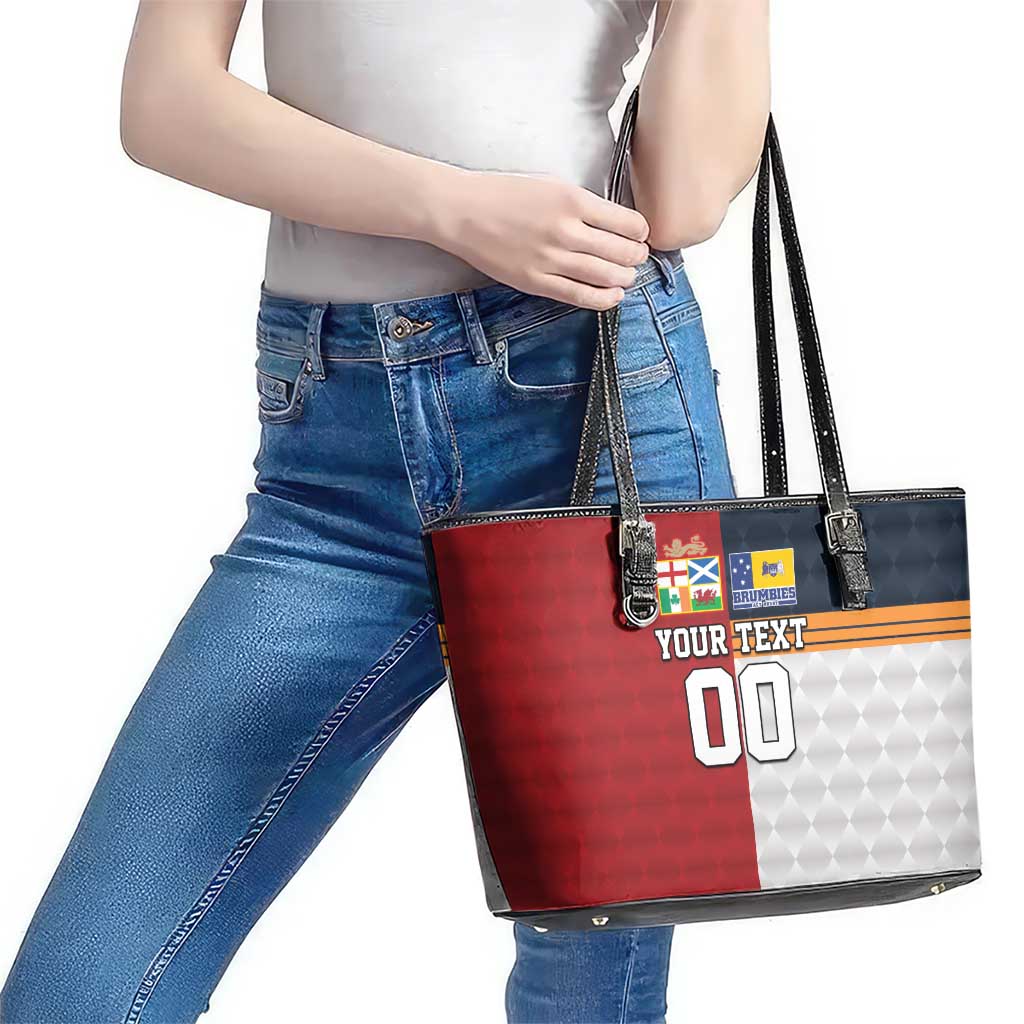 Custom British Lions Australia ACT Leather Tote Bag Sporty Style