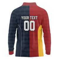 Custom British Lions Australia ACT Long Sleeve Polo Shirt Sporty Style