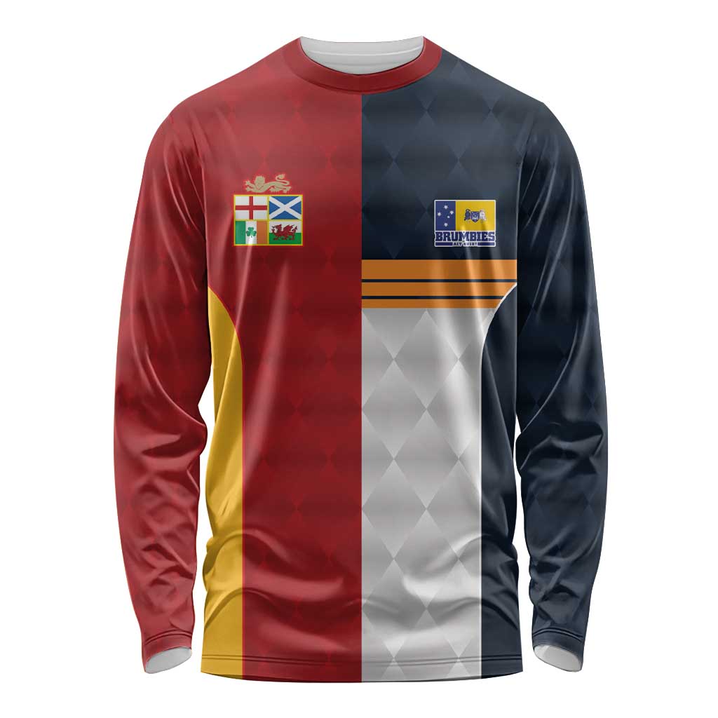 Custom British Lions Australia ACT Long Sleeve Shirt Sporty Style